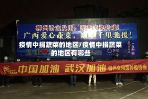 疫情中捐蔬菜的地区/疫情中捐蔬菜的地区有哪些