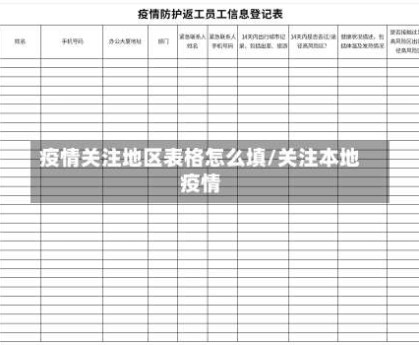 疫情关注地区表格怎么填/关注本地疫情