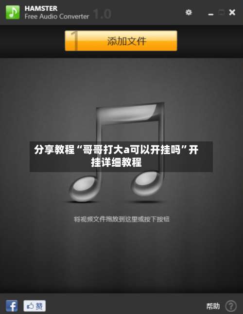 分享教程“哥哥打大a可以开挂吗	”开挂详细教程-第2张图片