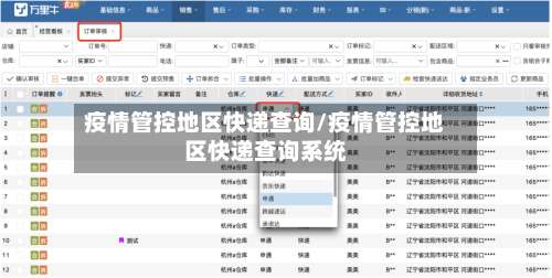 疫情管控地区快递查询/疫情管控地区快递查询系统-第2张图片