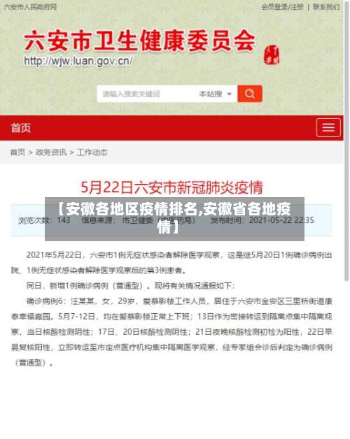 【安徽各地区疫情排名,安徽省各地疫情】-第1张图片