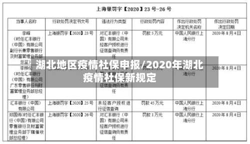 湖北地区疫情社保申报/2020年湖北疫情社保新规定-第2张图片