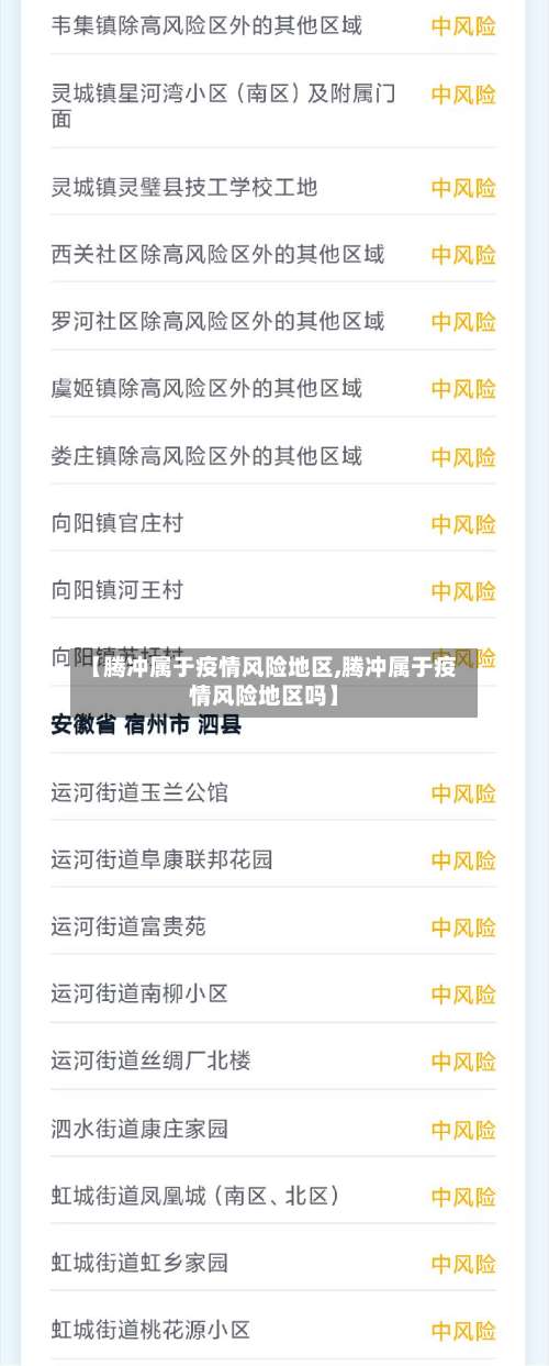 【腾冲属于疫情风险地区,腾冲属于疫情风险地区吗】-第2张图片