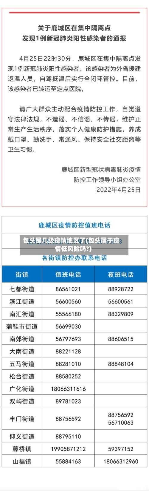 包头是几级疫情地区了(包头属于疫情低风险吗?)-第2张图片